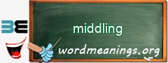 WordMeaning blackboard for middling